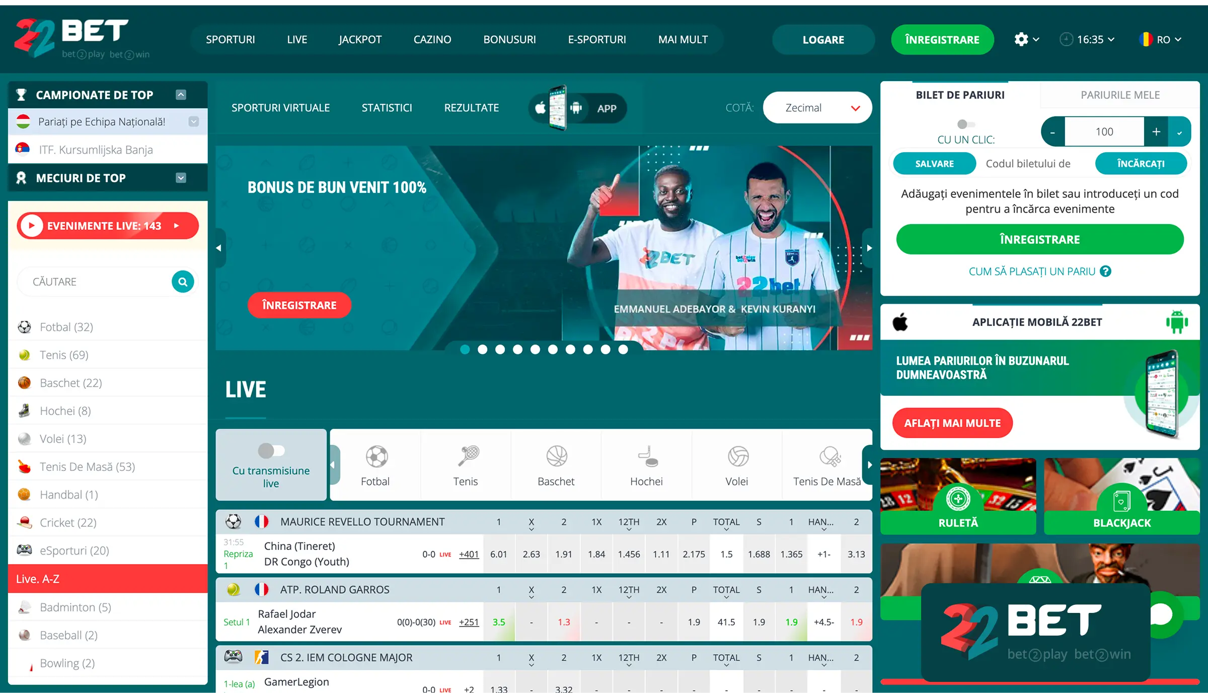 22Bet Site-ul TOP Pentru Pariuri